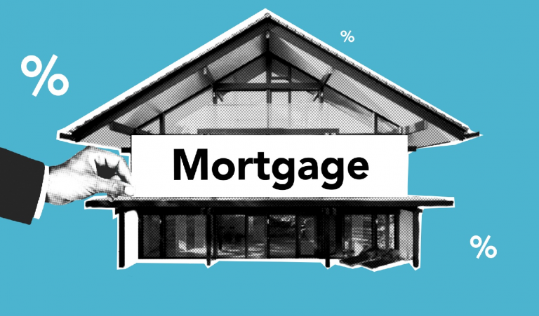 Picture of a house with mortgage written on it