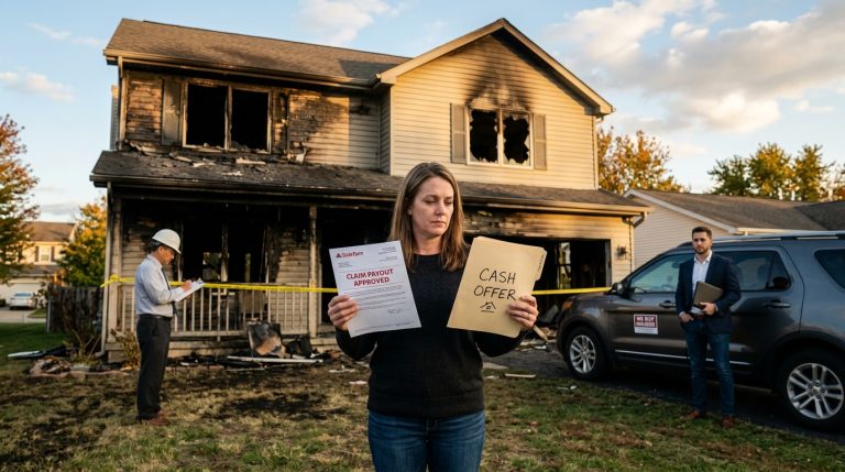 Selling a Fire-Damaged Property Insurance Payout vs Cash Sale